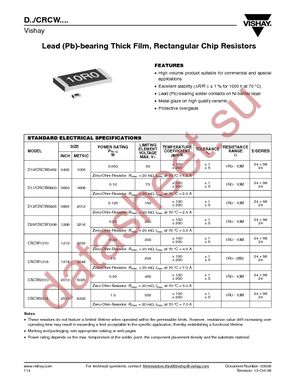 CRCW04025M11FKED datasheet  